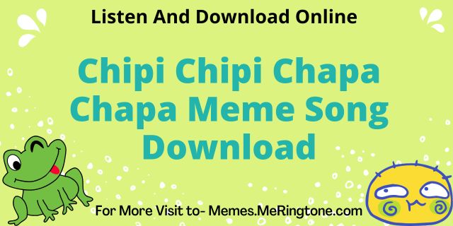 Chipi Chipi Chapa Chapa Meme Song